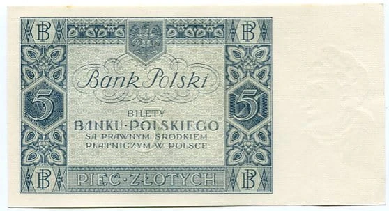 Banknot 5 zł 1930 r.