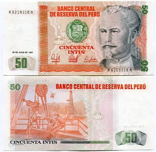 Peru 50 Intis 1987 r. UNC