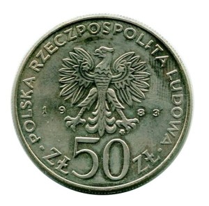 50 zł Jan III Sobieski 1983 r.