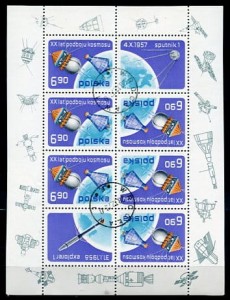 Znaczki 1977 r. 20 Lecie podboju kosmosu