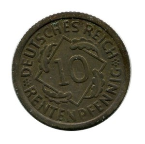Niemcy 10 Pfennig 1924 r. 