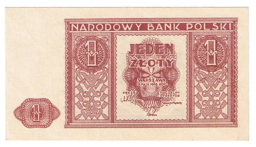 Banknot 1 zł 1946 r.