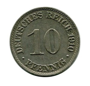 Niemcy 10 Pfennig 1910 r.