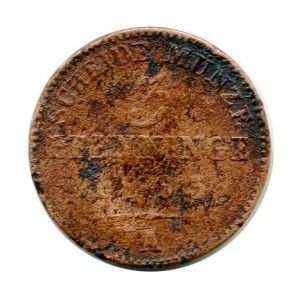 Prusy 3 Pfenninge 1863 r.