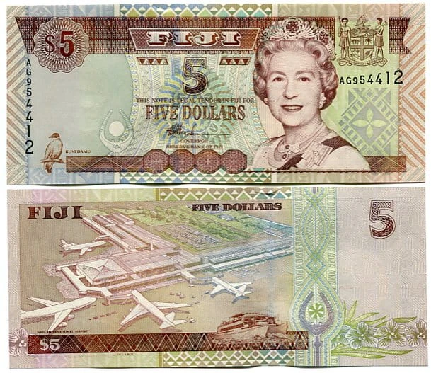 Fidżi 5 Dollars 2002 r. UNC