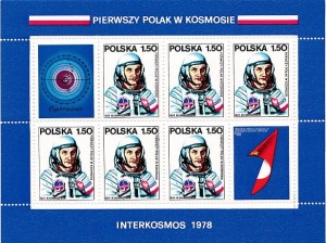 Bloczek 1978 r. Pierwszy Polak w kosmosie - Interkosmos