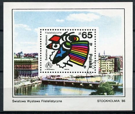 Znaczki 1986 r. Światowa Wystawa Filatelistyczna Stockholmia