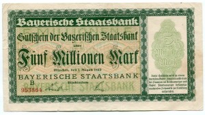 Niemcy 5 Millionen Mark 1923 r. 