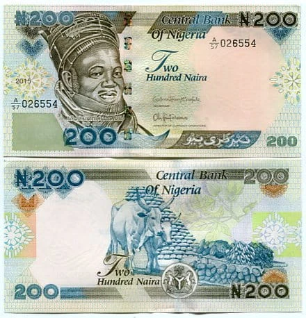 Nigeria 200 Naira 2015 r. UNC