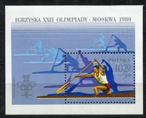 Znaczki 1980 r. Igrzyska Olimpijskie w Moskwie i Lake Placid