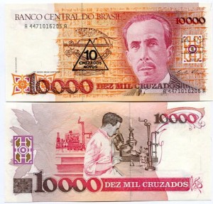 Brazylia 10000 Cruzados 1990 r. UNC
