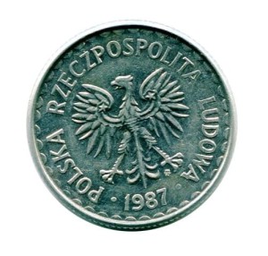 1 złoty 1987 r. 