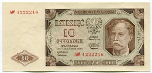 Banknot Polski 10 zł 1948 r. 
