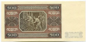 Banknot 500 zł 1948 r. WZÓR