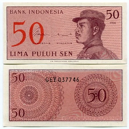 Indonezja 50 Sen 1964 r. UNC