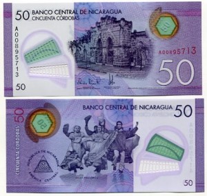 Nikaragua 50 Cordobas 2021 r. Polimer UNC