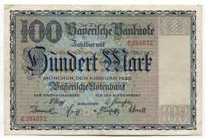 Niemcy 100 Marek 1922r.