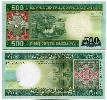 Mauretania 500 Ouguiya 2013 r. UNC