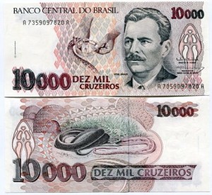 Brazylia 10 000 Cruzeiros 1993 r. UNC
