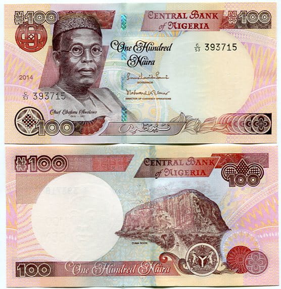 Nigeria 100 Naira 2014 r. UNC