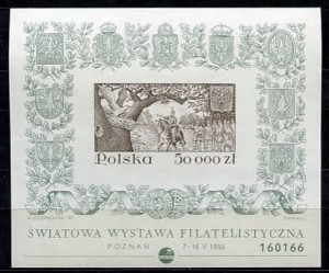 Znaczki 1993 r. Światowa Wystawa Filatelistyczna w Poznaniu