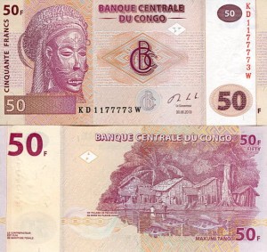 Kongo Demokr. 50 Francs 2013 r. UNC