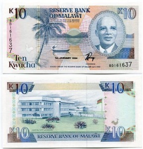 Malawi 10 Kwacha 1994 r. UNC