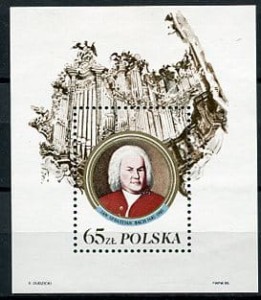 Znaczki 1985 r. 300 Rocznica urodzin Jana Sebastiana Bacha