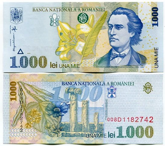 Rumunia 1000 Lei 1998 r. UNC 