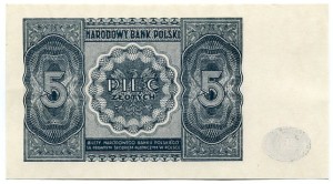 Banknot 5 zł 1946 r.