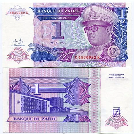 Zair 1 Zaires 1993 r.