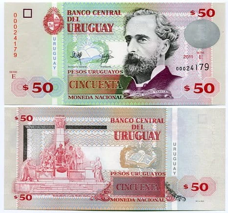 Urugwaj 50 Pesos 2011 r. UNC