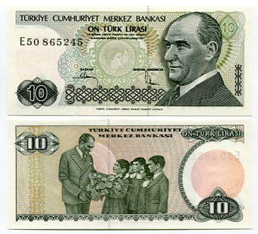 Turcja 10 Lirasi UNC 