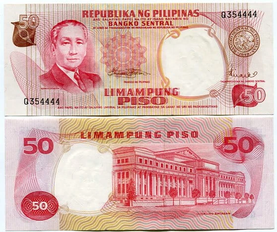 Filipiny 50 Piso 1969 r. UNC