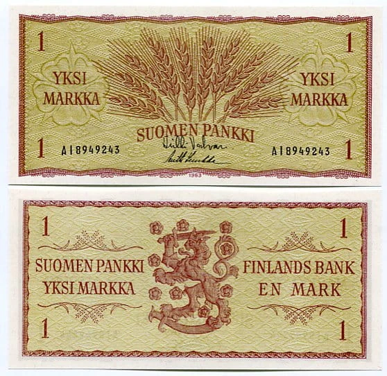 Finlandia 1 Markka 1936 r. UNC