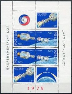 Znaczki 1975 r. Eksperymentalny lot Apollo - Sojuz