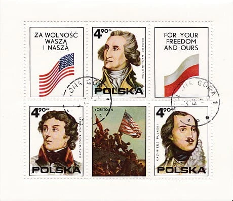  Bloczek 1975 r. 200 rocznica ogłoszenia niepodległości Stanów Zjednoczonych Ameryki