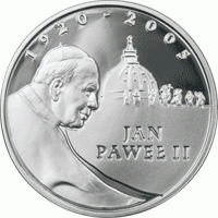 10 zł Ag Papież Jan Paweł II