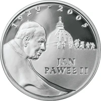 10 zł Ag Papież Jan Paweł II