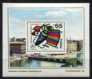 Znaczki 1986 r. Światowa Wystawa Filatelistyczna Stockholmia