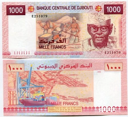 Dżibuti 1000 Franków 2005 r. UNC