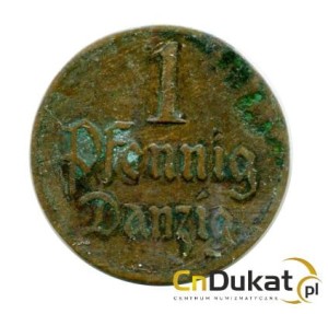 Wolne Miasto Gdańsk 1 Pfennig 1923 r.