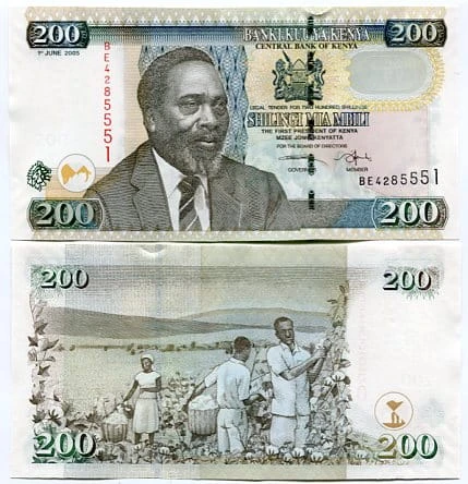 Kenia 200 Shillings 2005 r. UNC