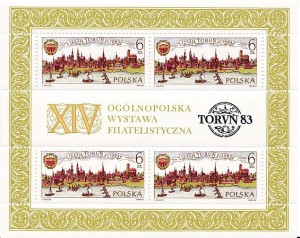 Bloczek 1983 r. 750 lecie nadania praw miejskich Toruniowi