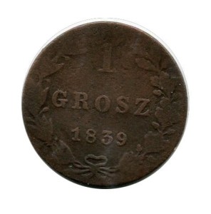 Polska 1 grosz 1839 r.