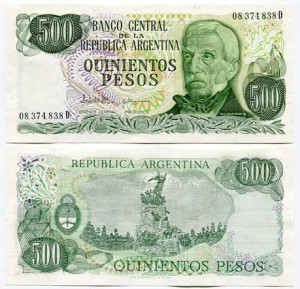 Argentyna 500 Pesos UNC