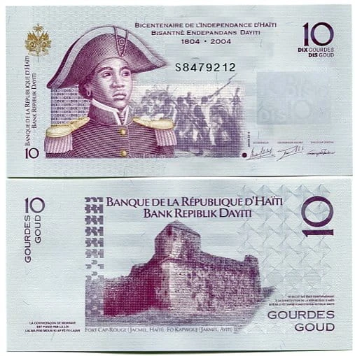 Haiti 10 Gourdes 2010 r. UNC