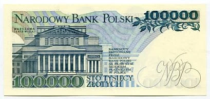 Banknot Polska 100000 zł z 1990 r.