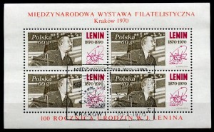 Znaczki 1970 r. 100. rocznica urodzin Włodzimierza Lenina