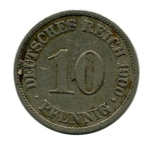 Niemcy 10 Pfennig 1900 r.